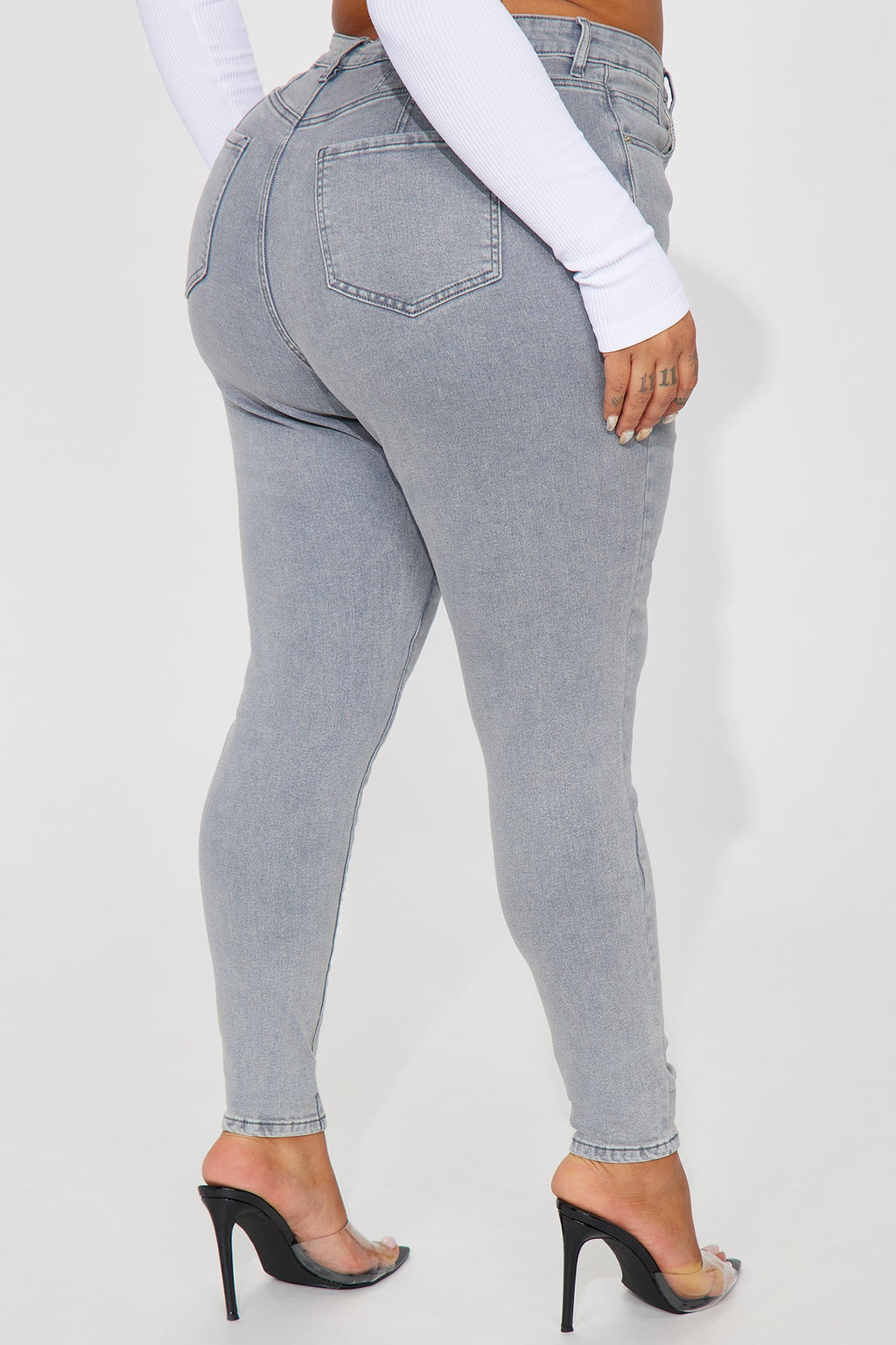 Shape Up Sculpting Stretch Skinny Jeans - Grey
