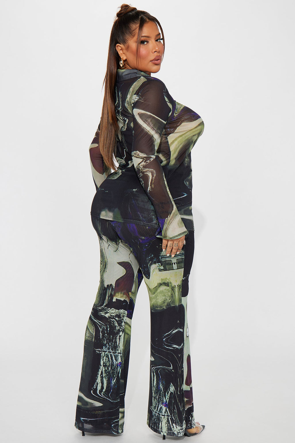 Gisella Pant Set - Black/combo