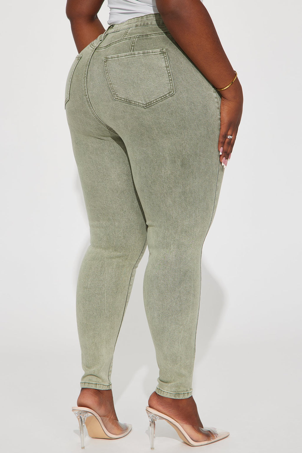 Shape Up Sculpting Stretch Skinny Jeans - Green