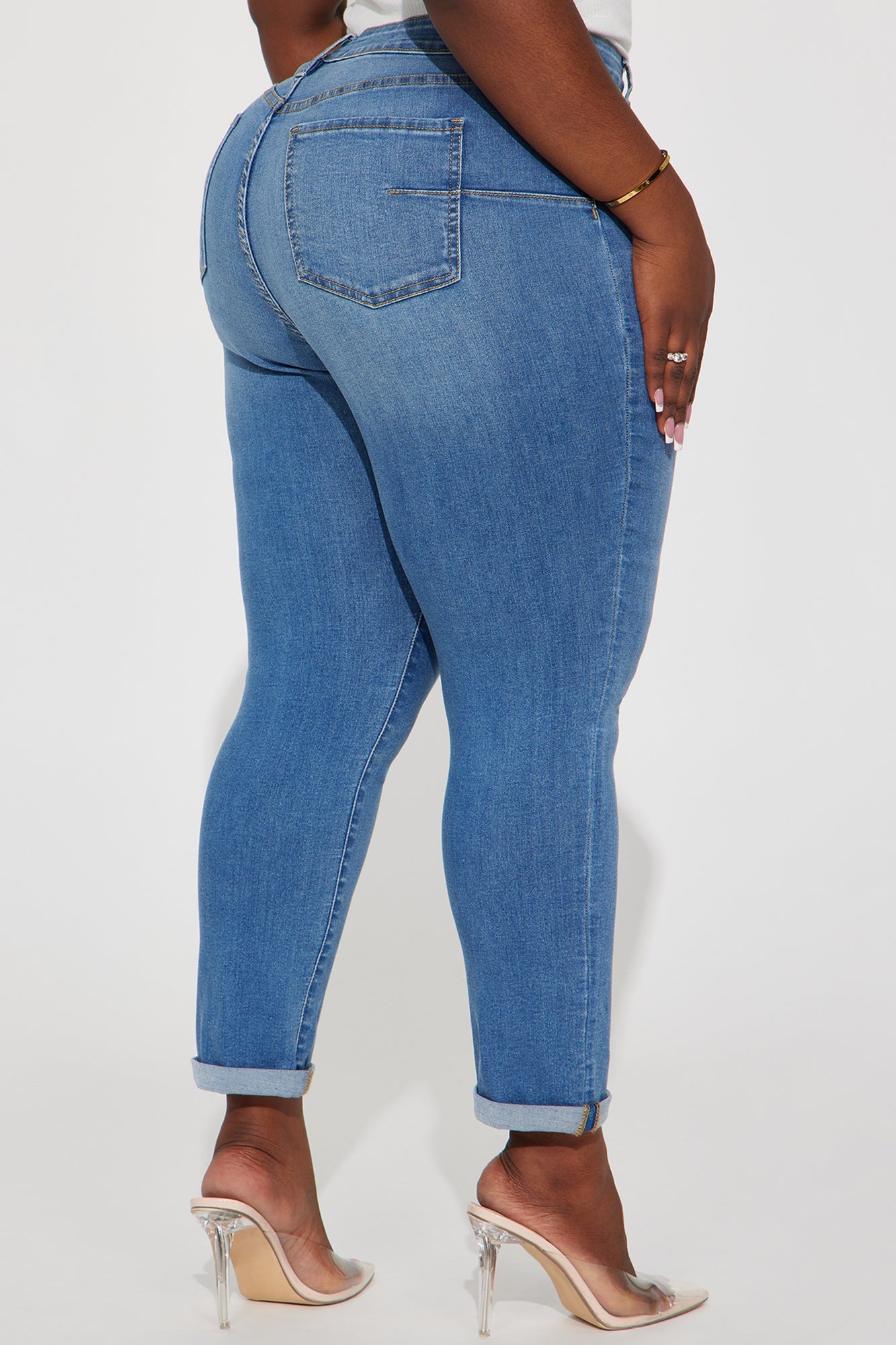 Clara Super Stretch Sculpting Mom Jeans - Medium Wash