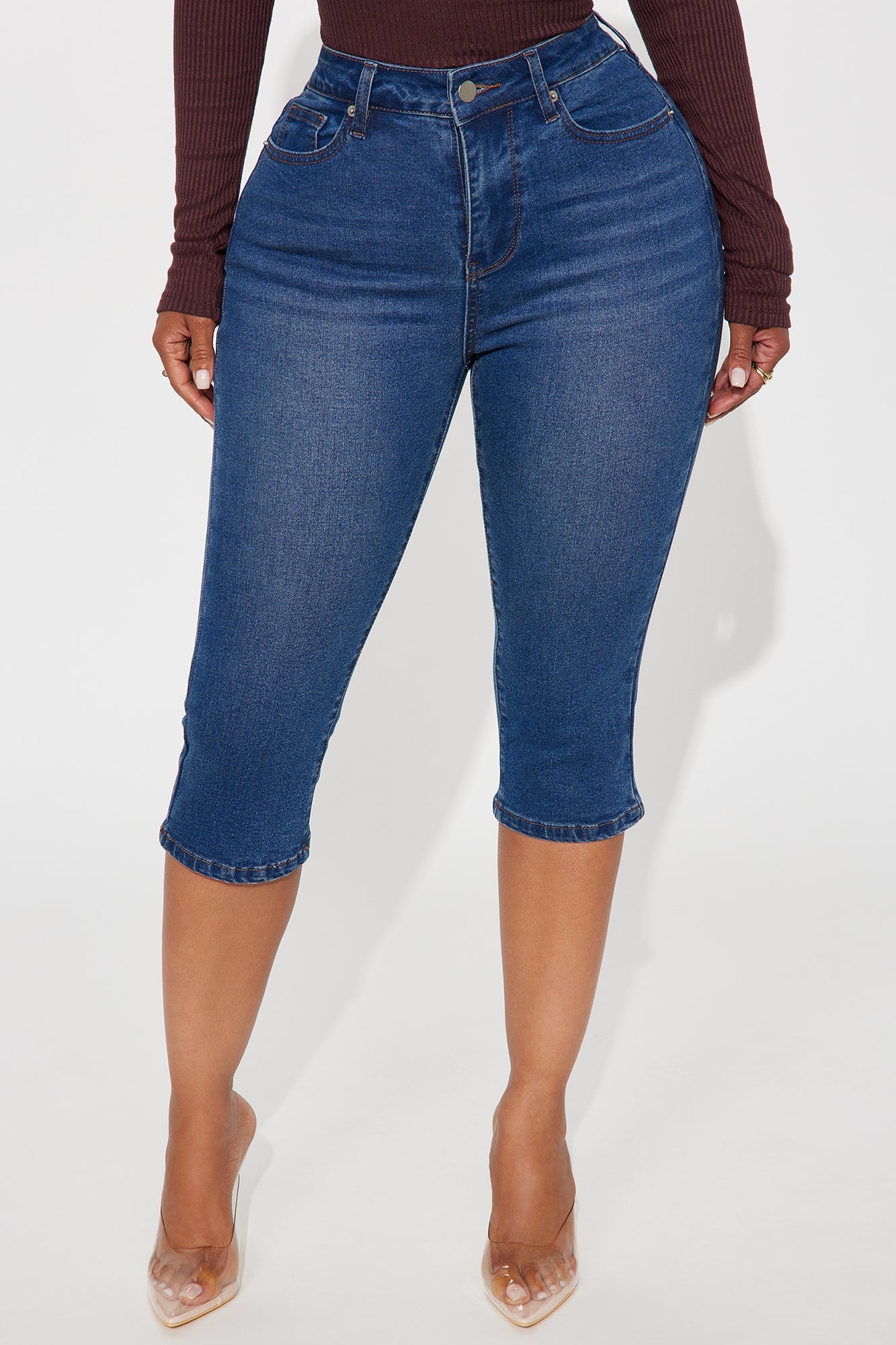 San Diego Skinny Capri Jeans - Dark Wash