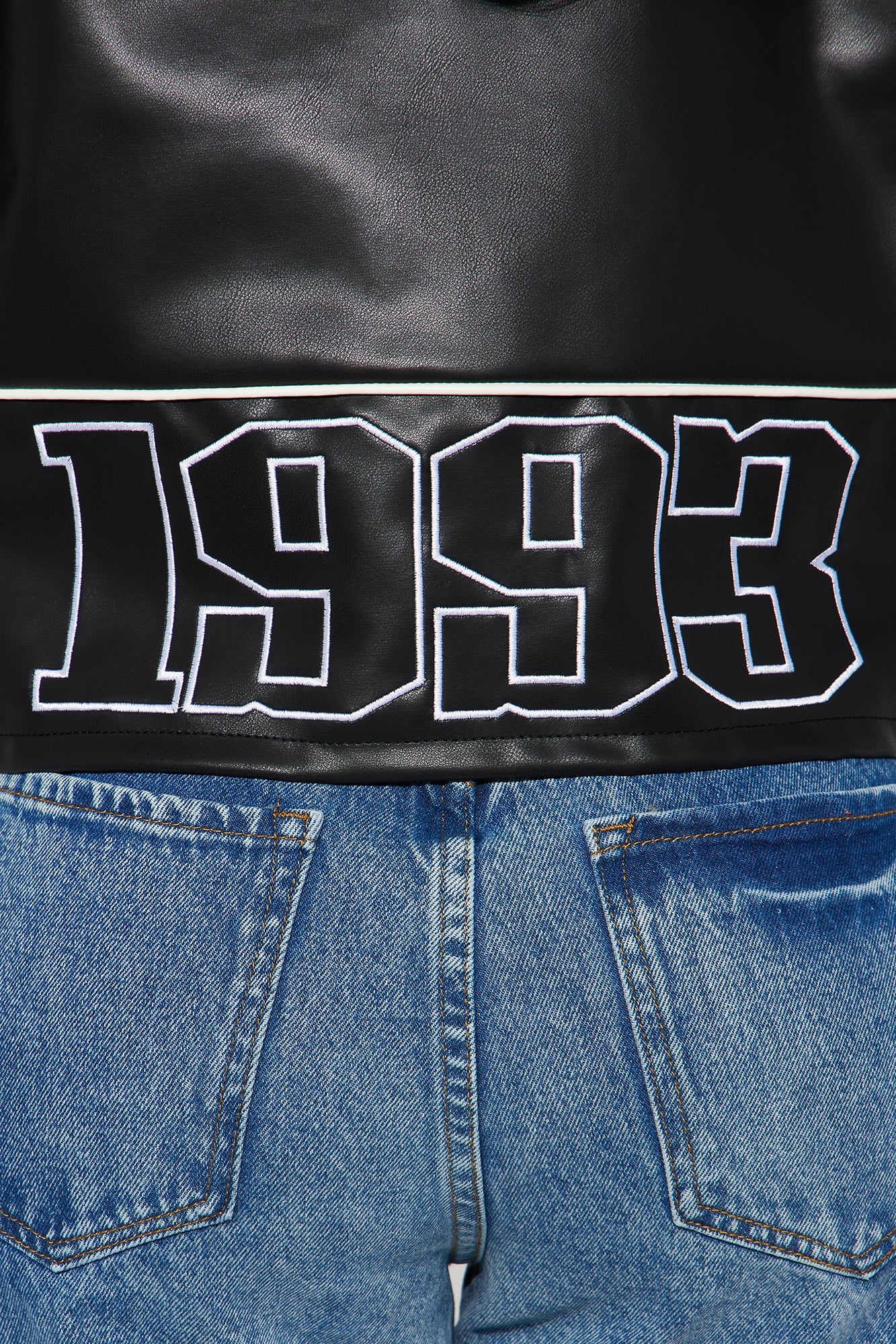 Midnight Drifter Faux Leather Moto Jacket - Black/combo