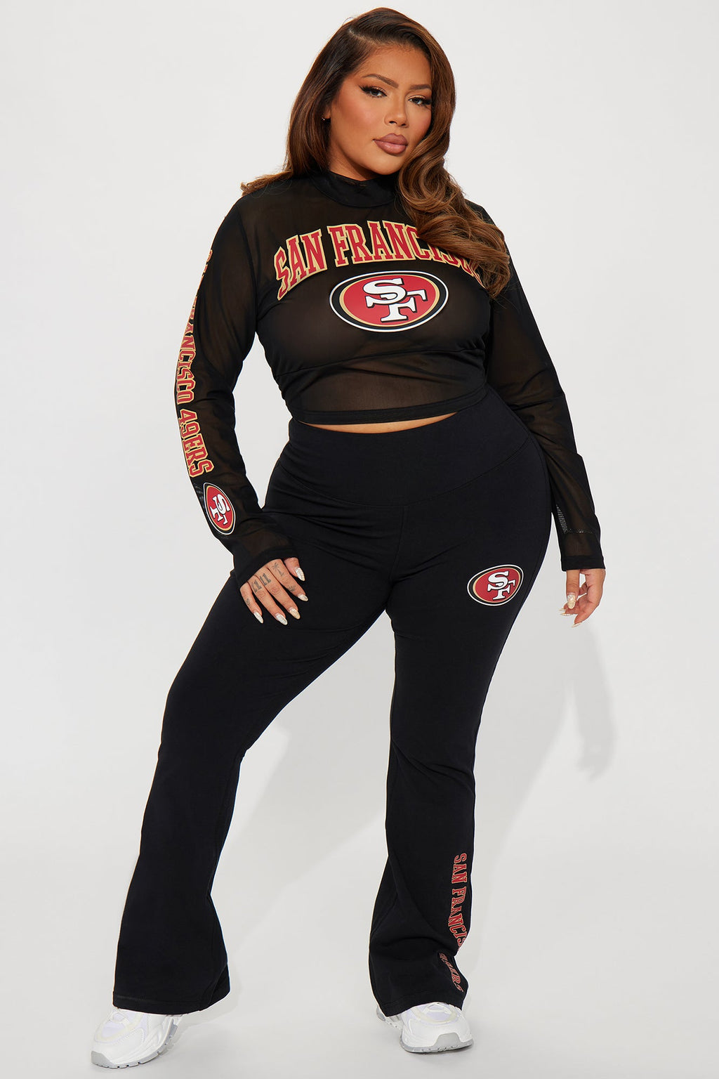 49ers Half Time Show Crop Top - Black