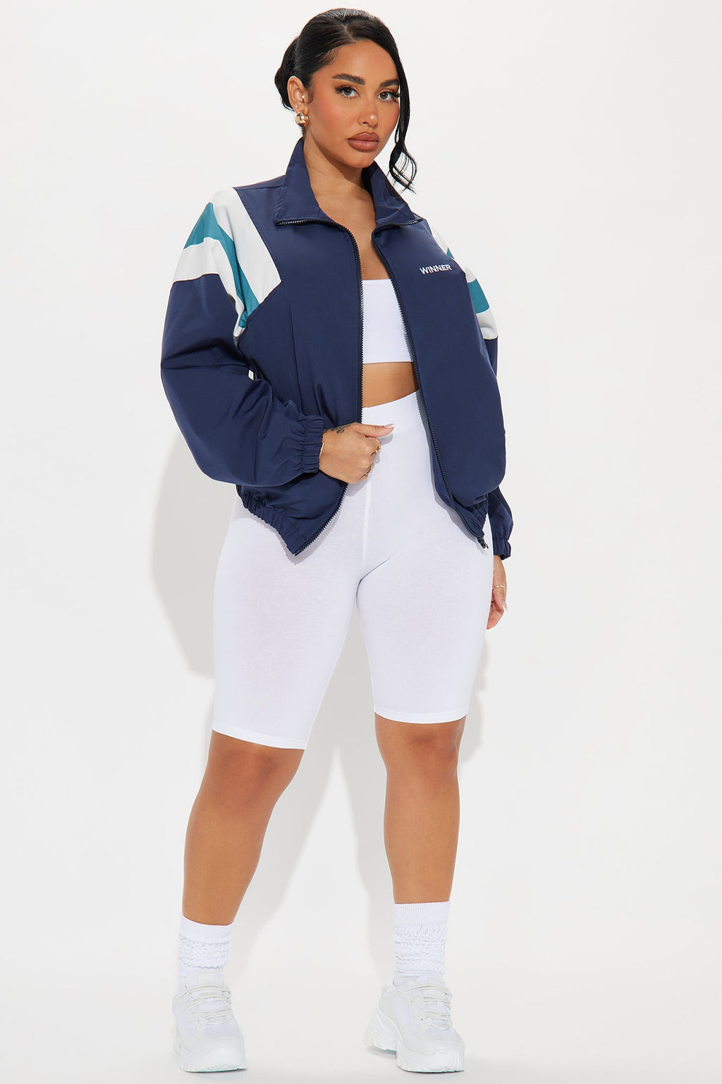 Nothing Like Me Windbreaker - Navy/combo