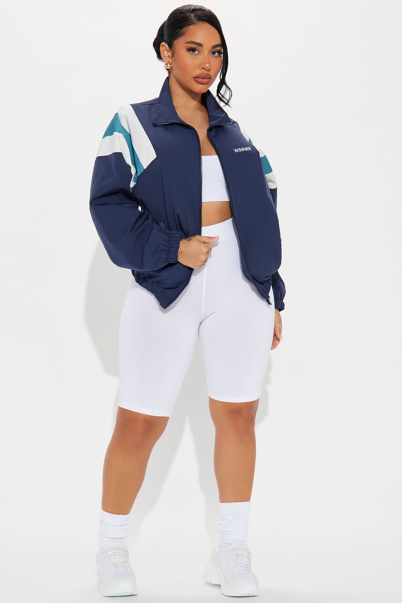 Nothing Like Me Windbreaker - Navy/combo