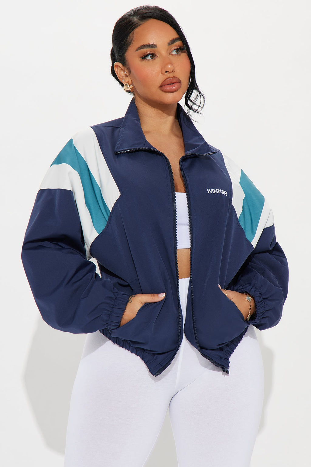 Nothing Like Me Windbreaker - Navy/combo