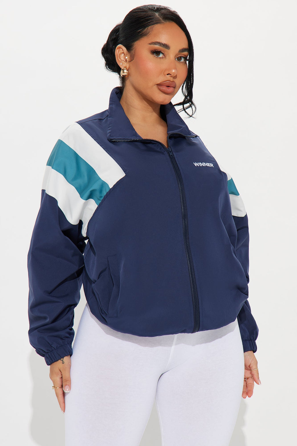 Nothing Like Me Windbreaker - Navy/combo