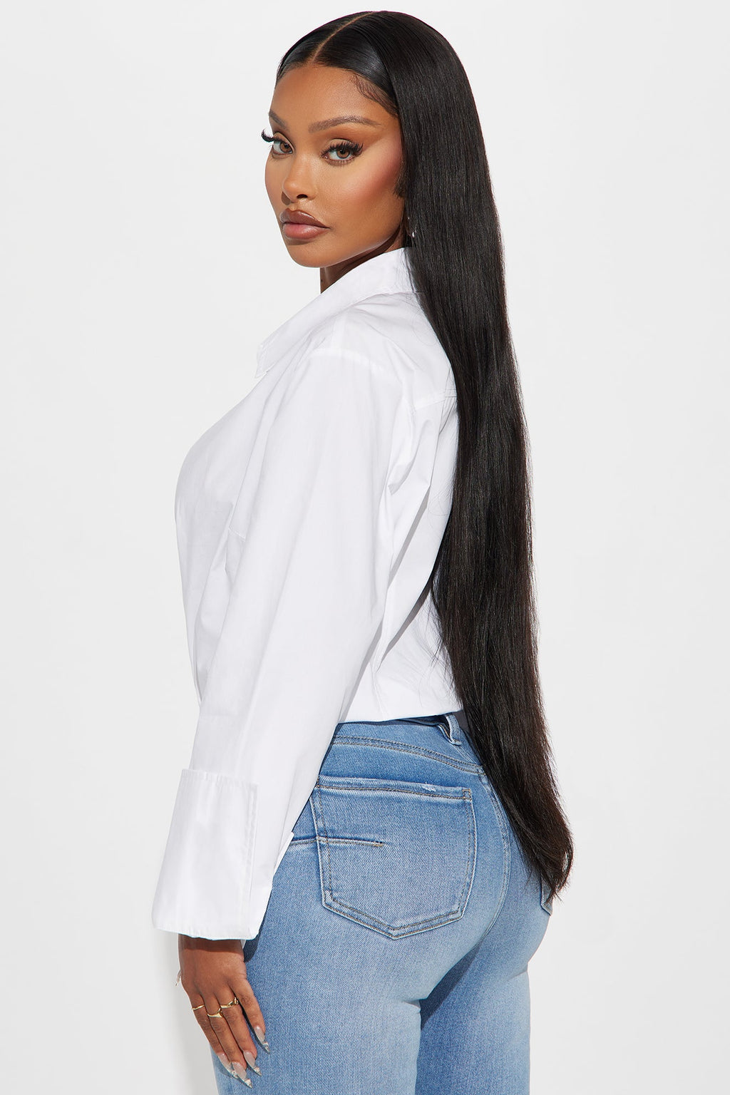 Big Boss Poplin Bodysuit - White