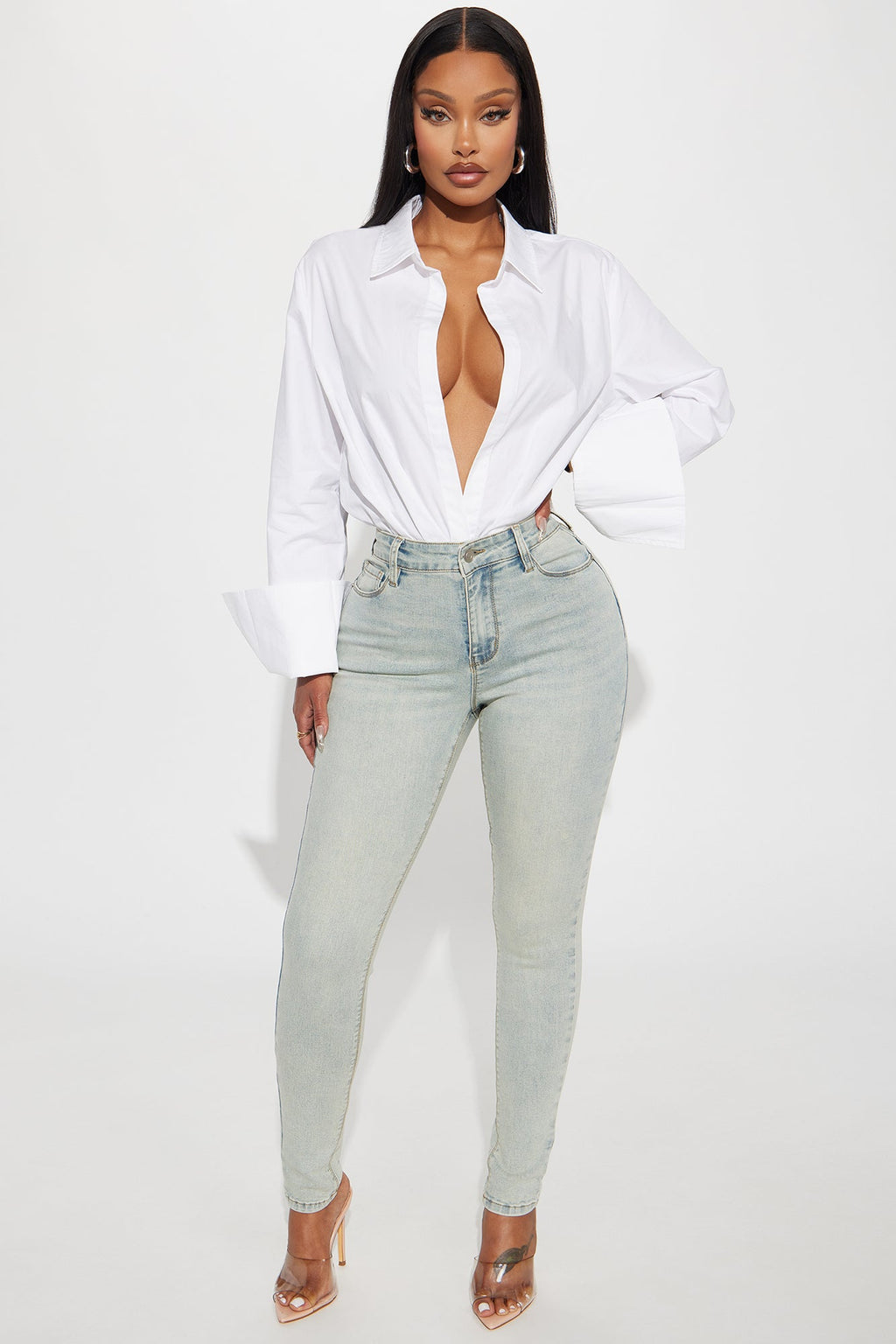 Aria Sculpting Skinny Jeans - Light Wash