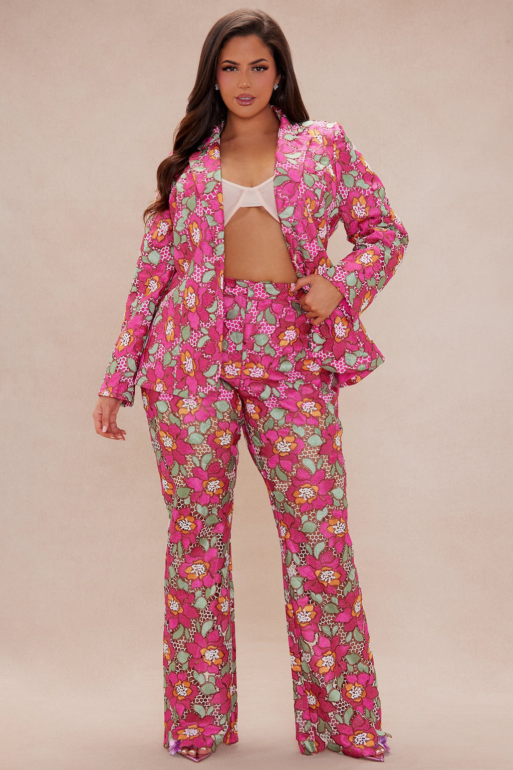 Maura Embroidered Pant - Pink/combo