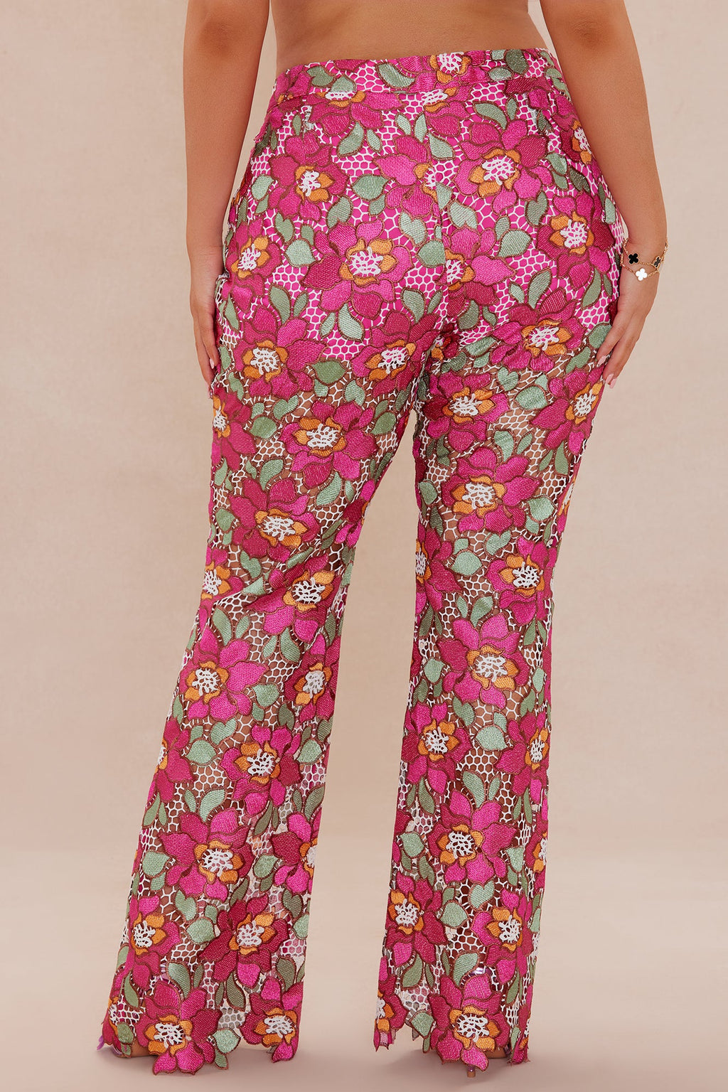 Maura Embroidered Pant - Pink/combo