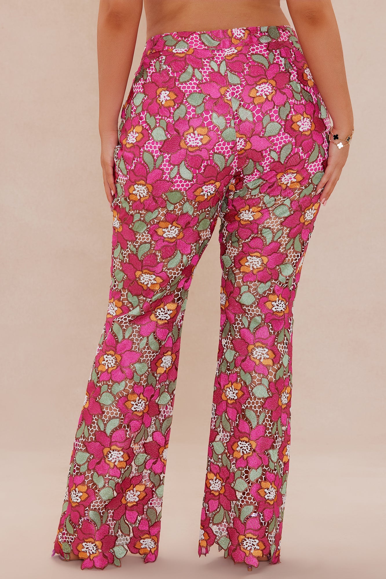 Maura Embroidered Pant - Pink/combo