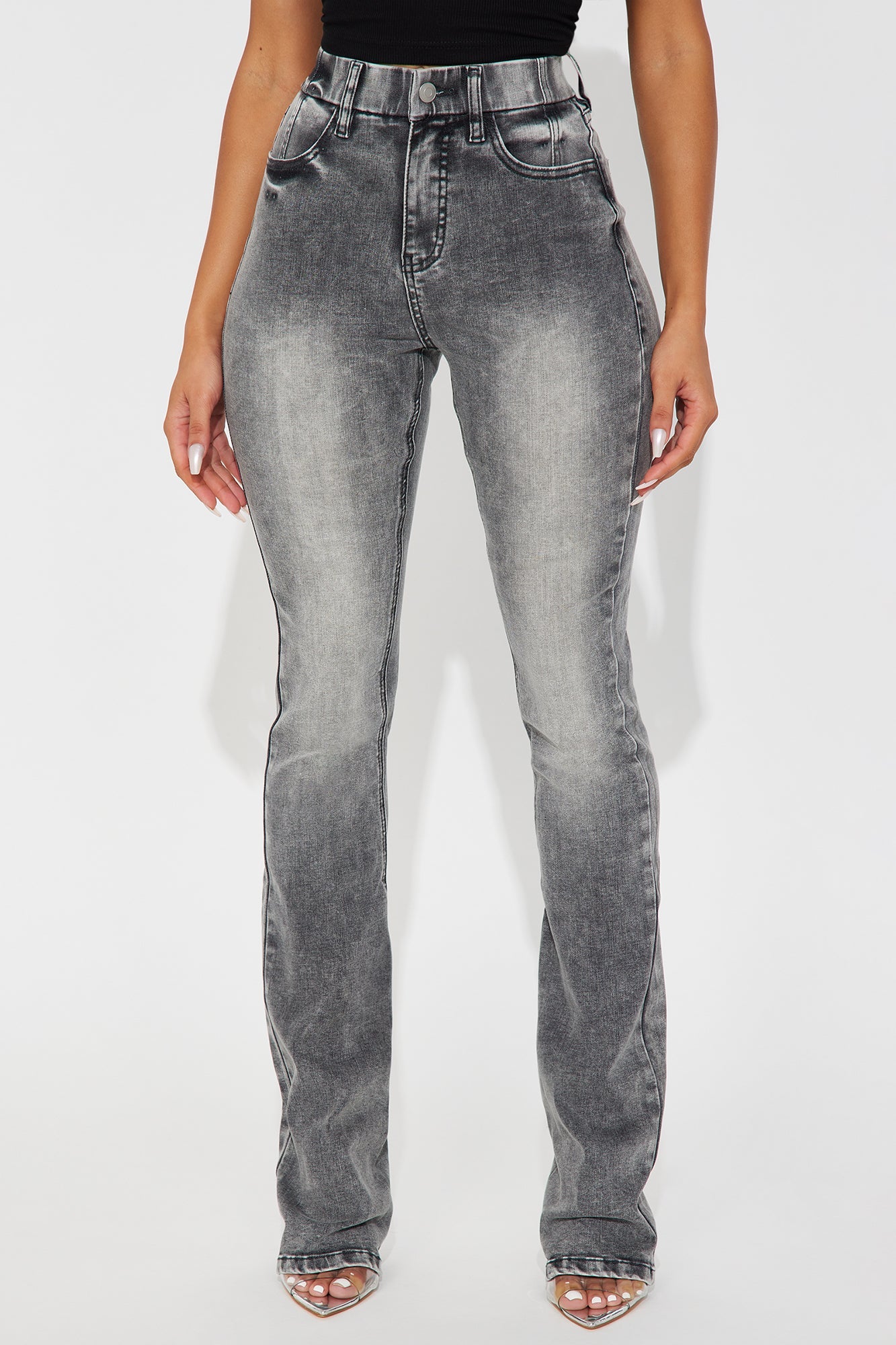 Tall She Stands Out Tummy Control Bootcut Jeans - Grey