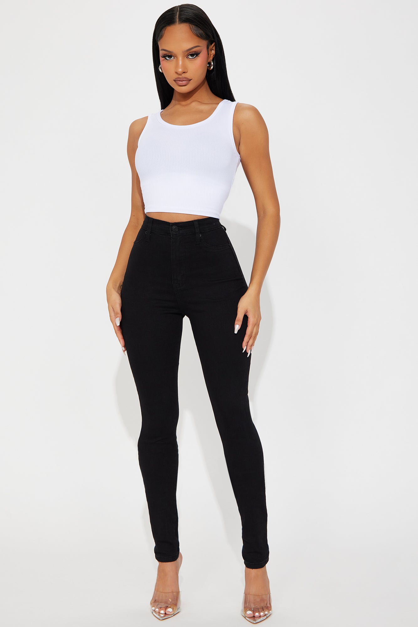 Tall Flex Game Strong Super High Rise Skinny Jeans - Black