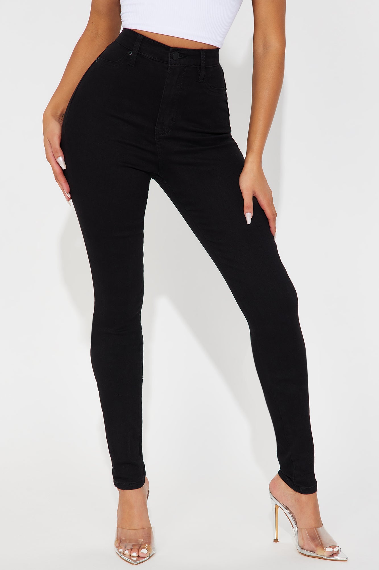 Tall Flex Game Strong Super High Rise Skinny Jeans - Black