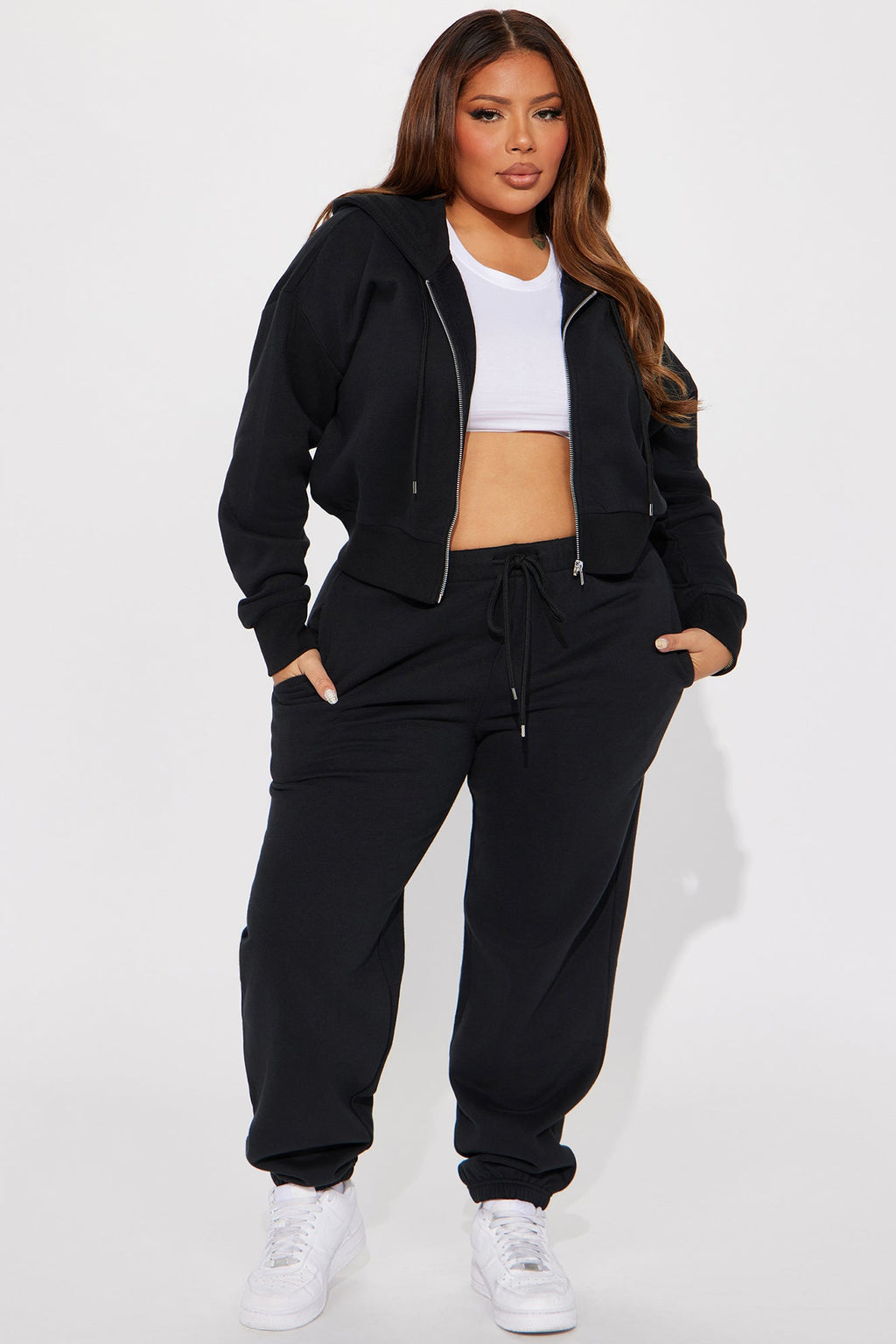 Brianna Jogger Pant Set - Black