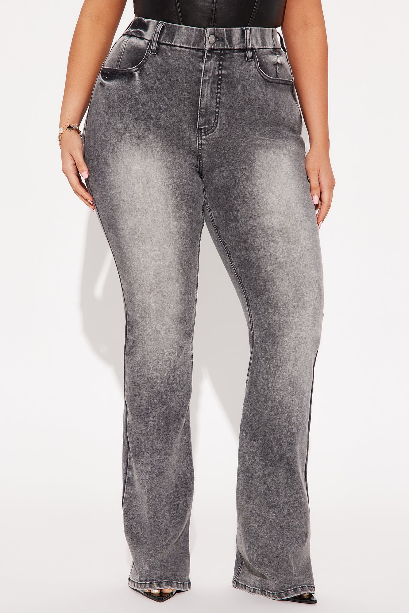 Tall She Stands Out Tummy Control Bootcut Jeans - Grey