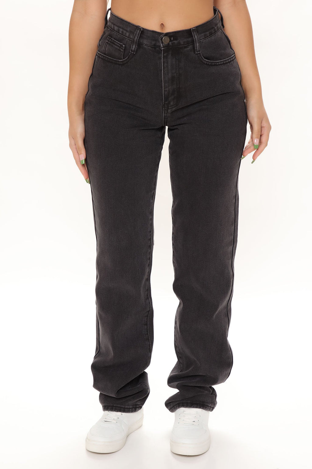 Tall Get It Straight Slouch Fit Jeans - Black