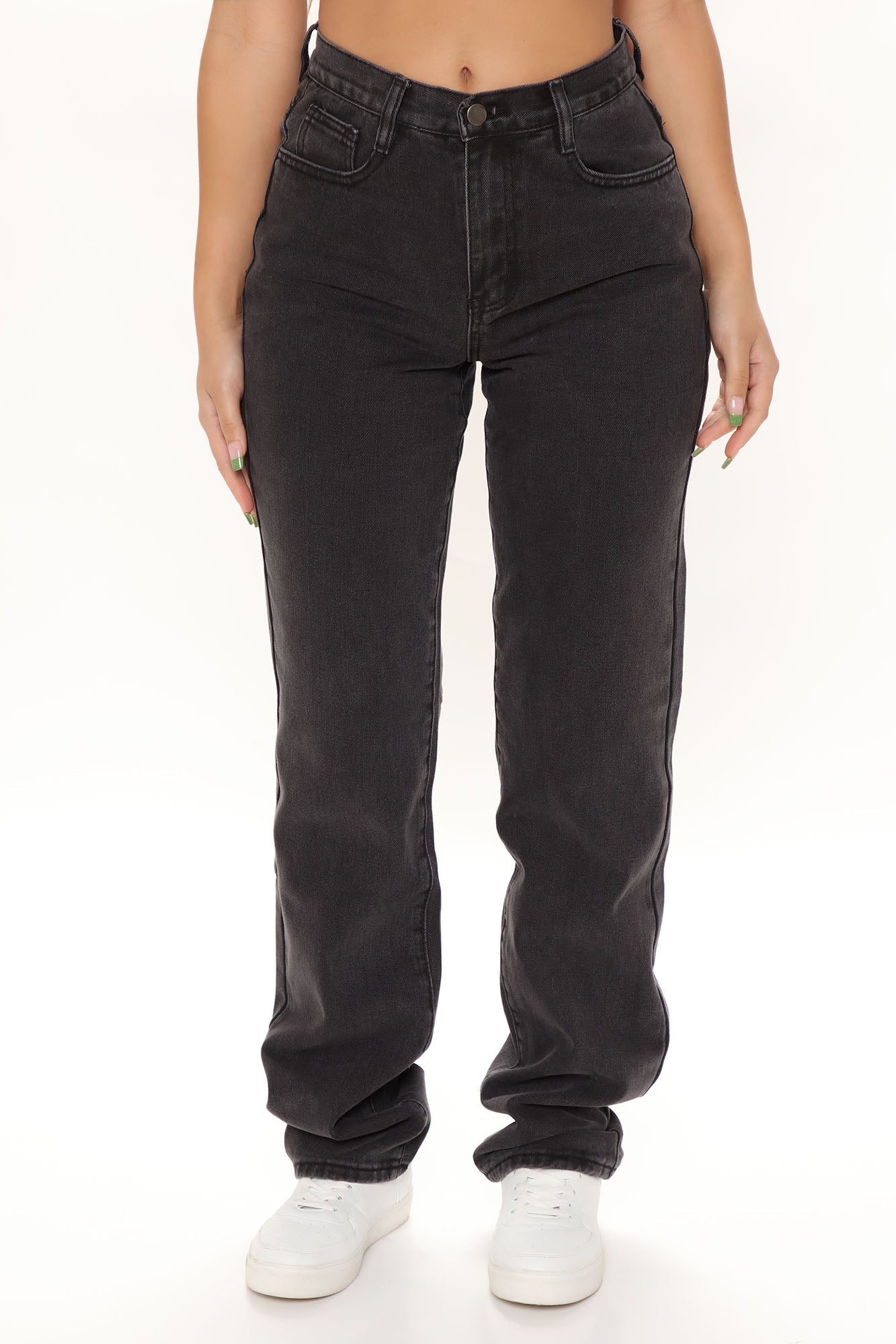 Tall Get It Straight Slouch Fit Jeans - Black