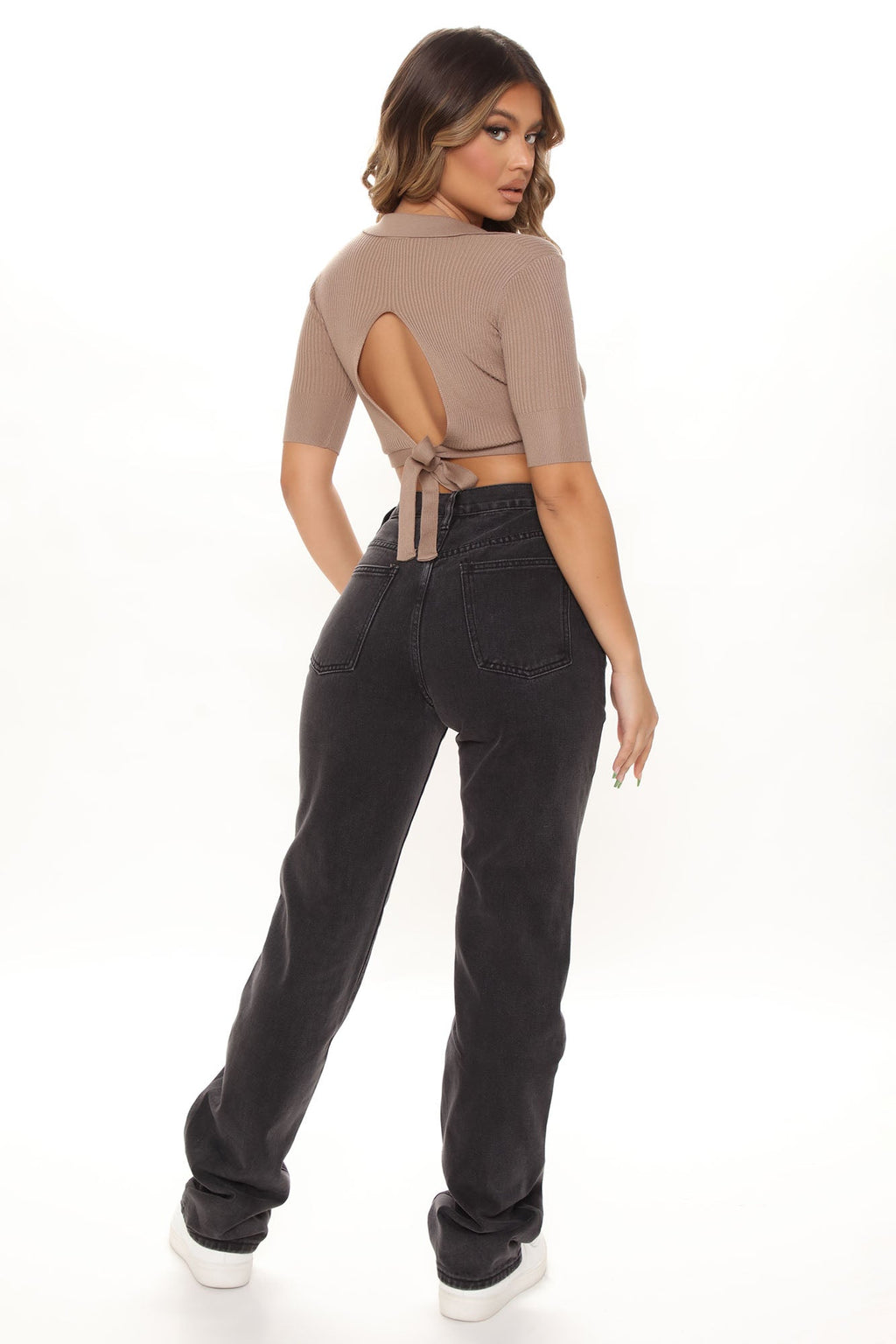 Tall Get It Straight Slouch Fit Jeans - Black