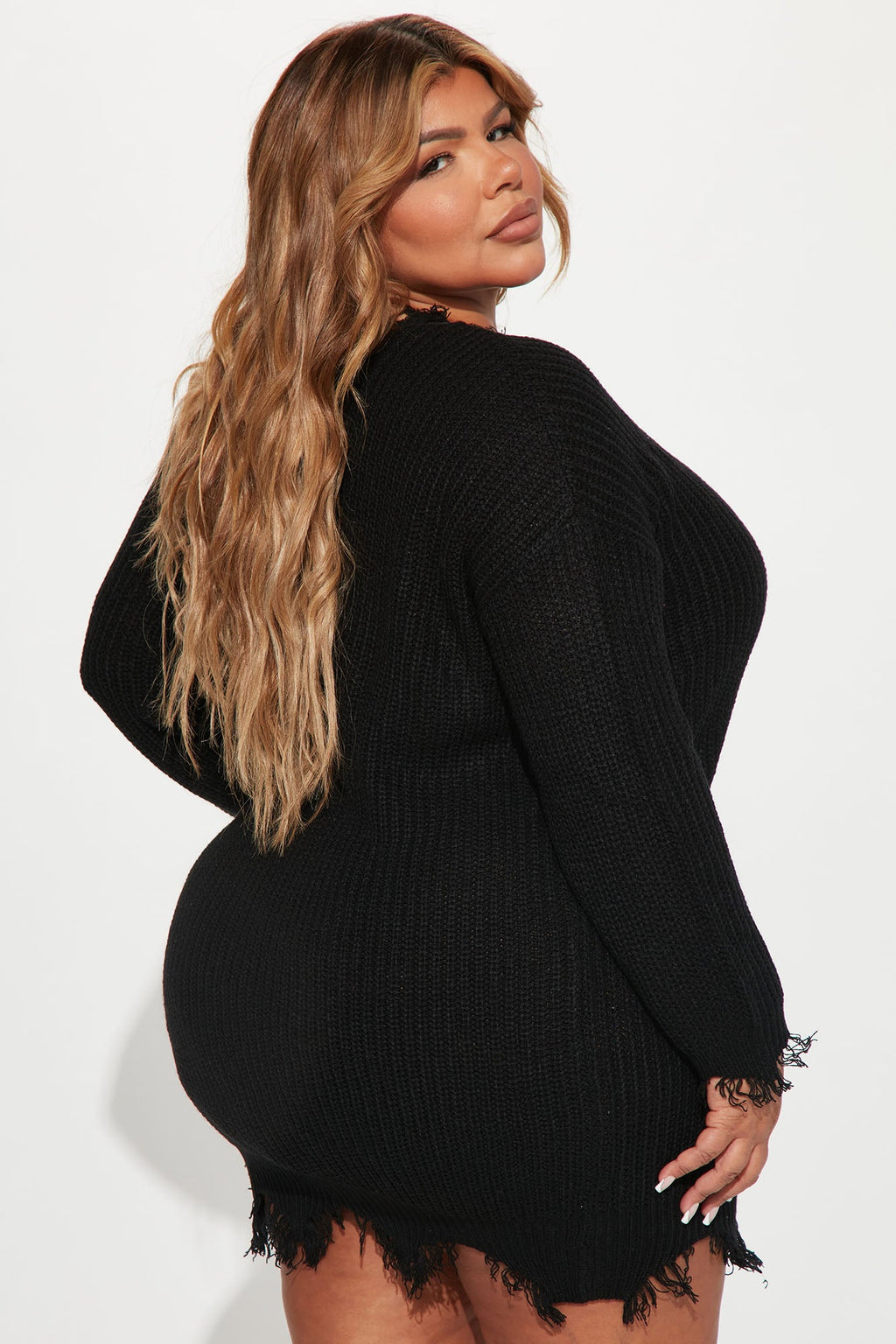 Sarabeth Sweater Mini Dress - Black