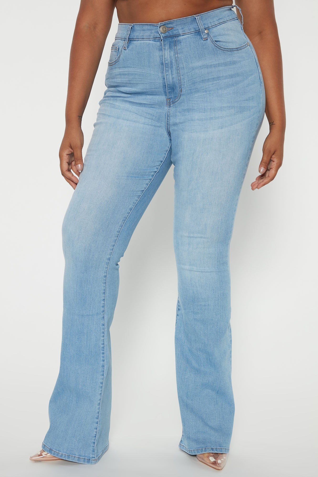 Tall Dare To Flare Jeans - Medium Blue Wash