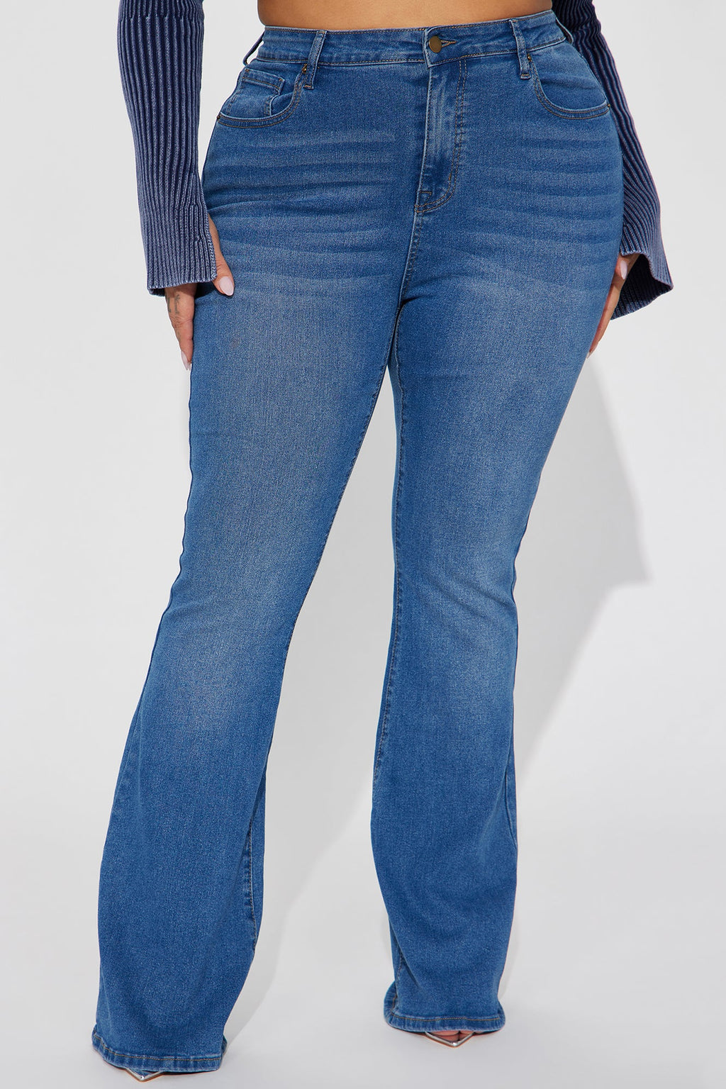 Tucson High Rise Stretch Flare Jeans - Medium Wash