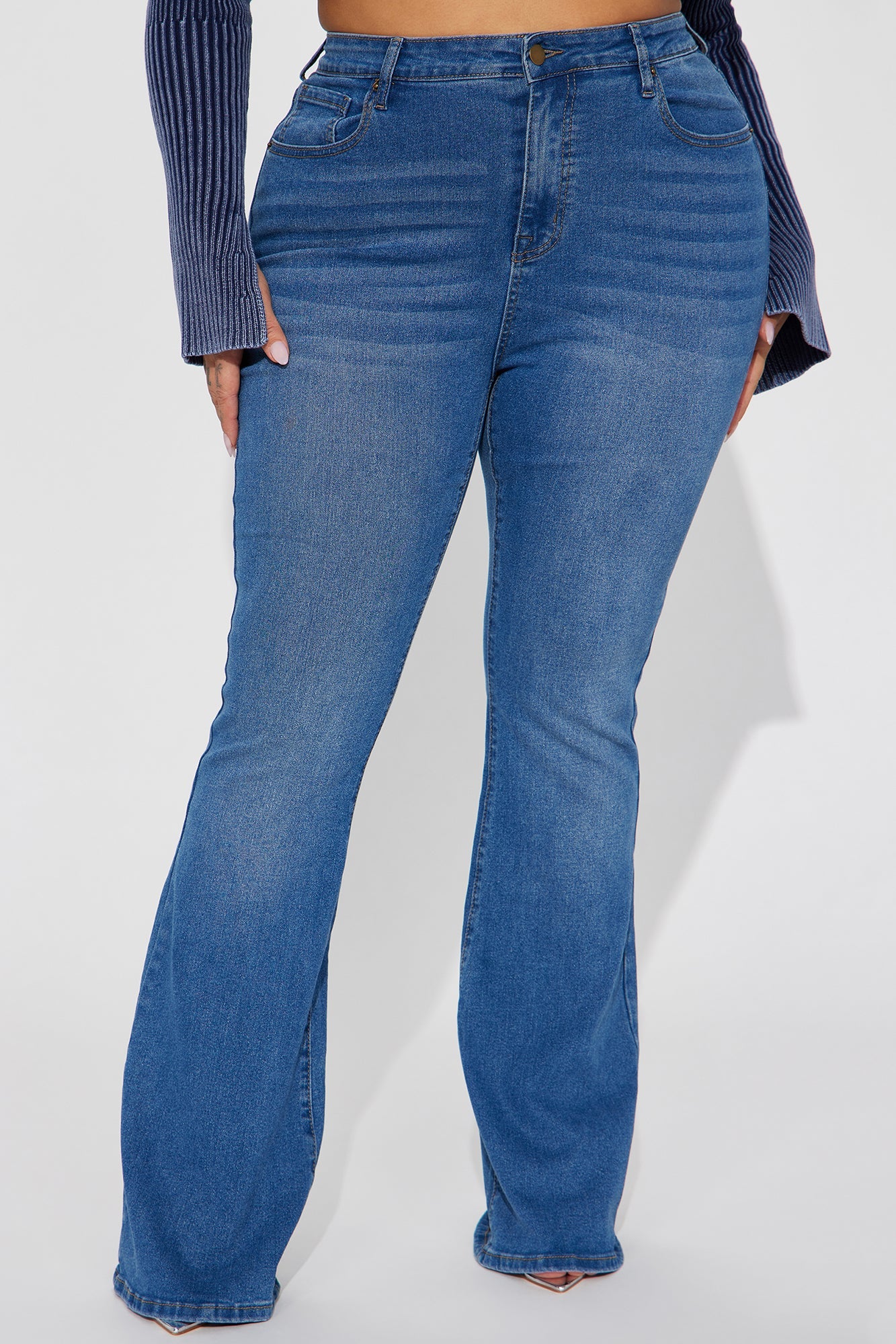 Tucson High Rise Stretch Flare Jeans - Medium Wash