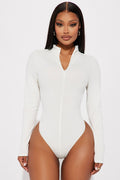 Melanie Ribbed Bodysuit - Off White