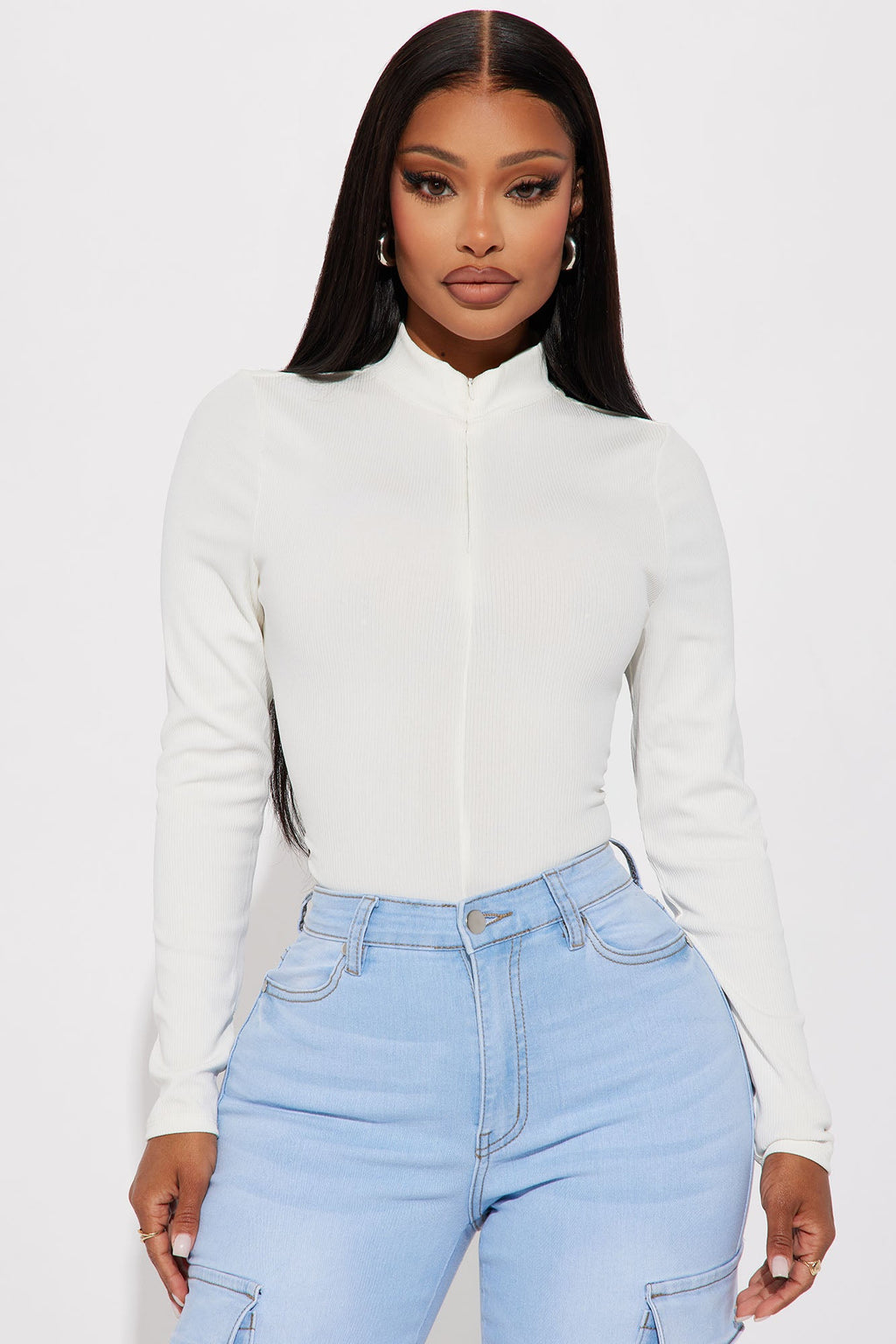 Melanie Ribbed Bodysuit - Off White
