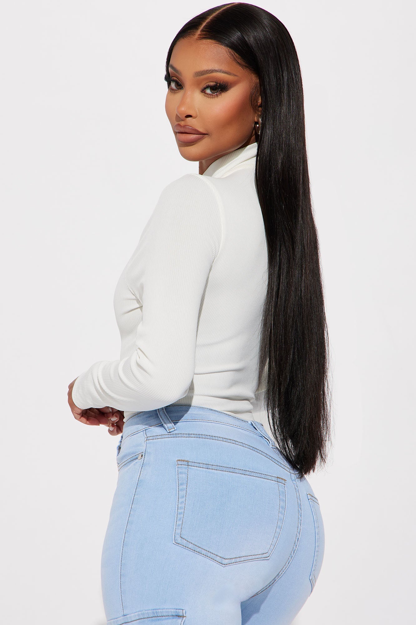 Melanie Ribbed Bodysuit - Off White