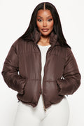 Don't Rain On My Puffer Jacket - Chocolate