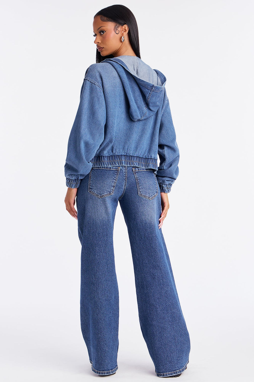 Brunswick Denim Bomber Jacket - Dark Wash