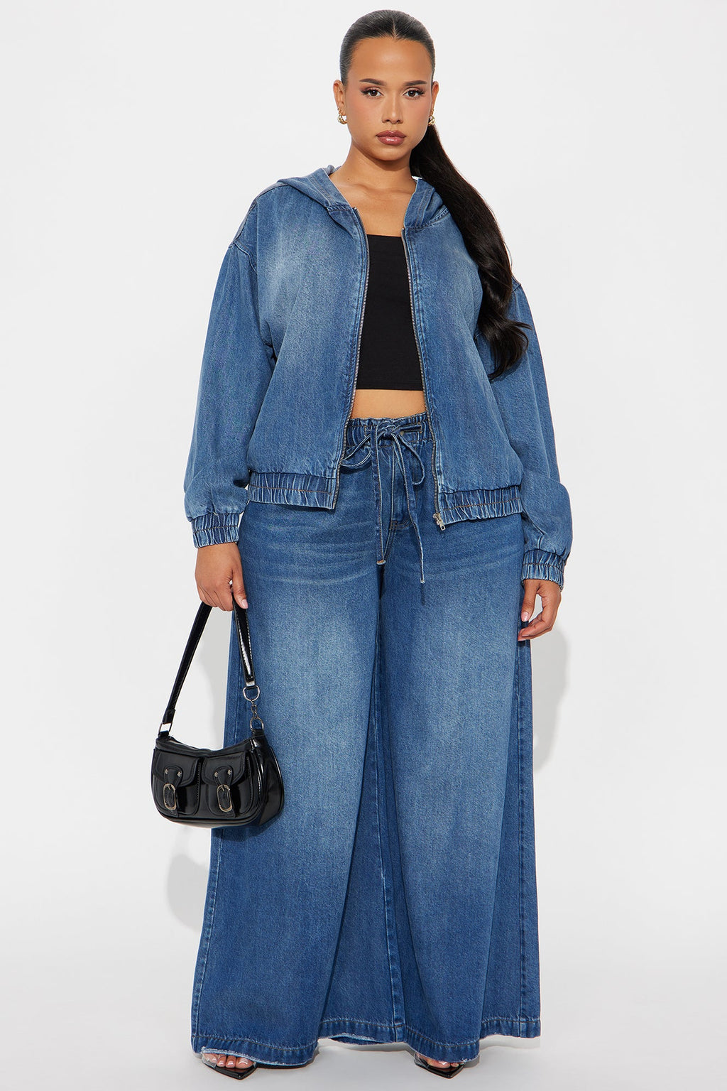 Brunswick Drapey Jeans - Dark Wash