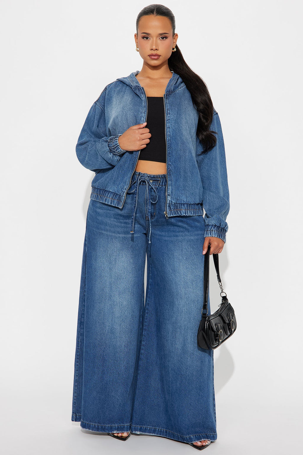 Brunswick Denim Bomber Jacket - Dark Wash