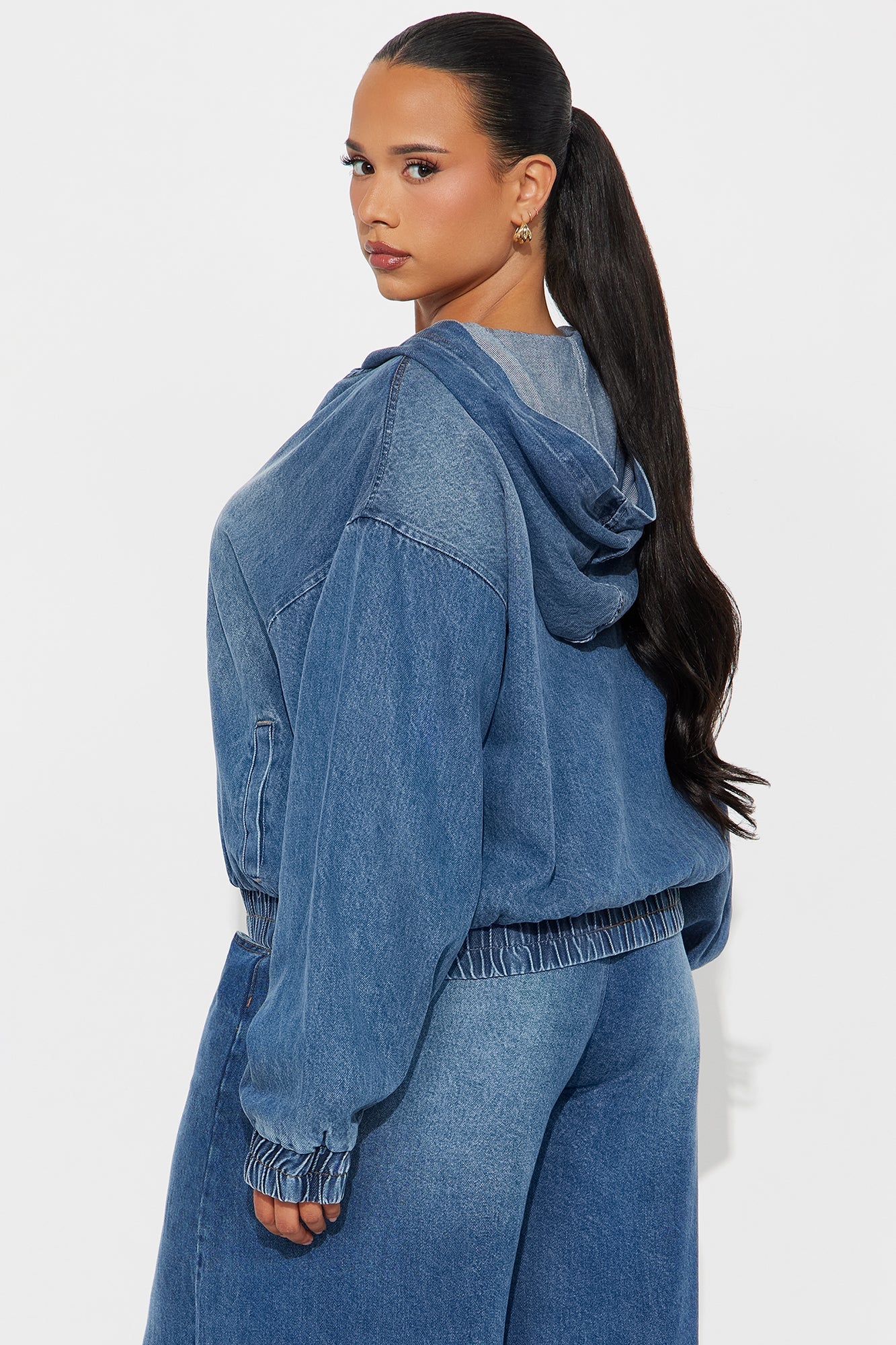 Brunswick Denim Bomber Jacket - Dark Wash