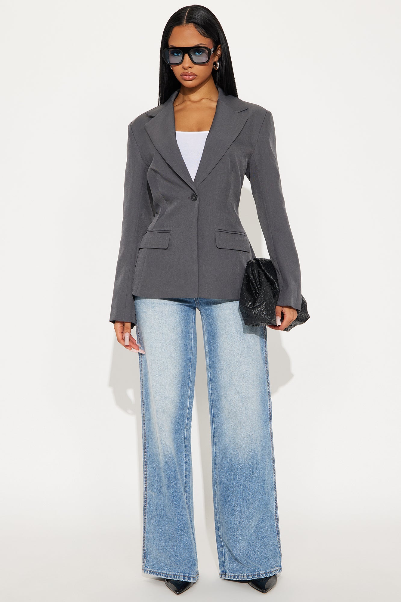 The Nadine Blazer - Charcoal
