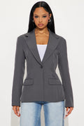The Nadine Blazer - Charcoal