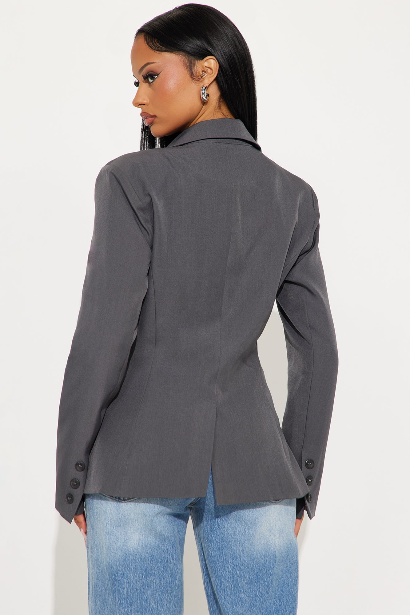 The Nadine Blazer - Charcoal