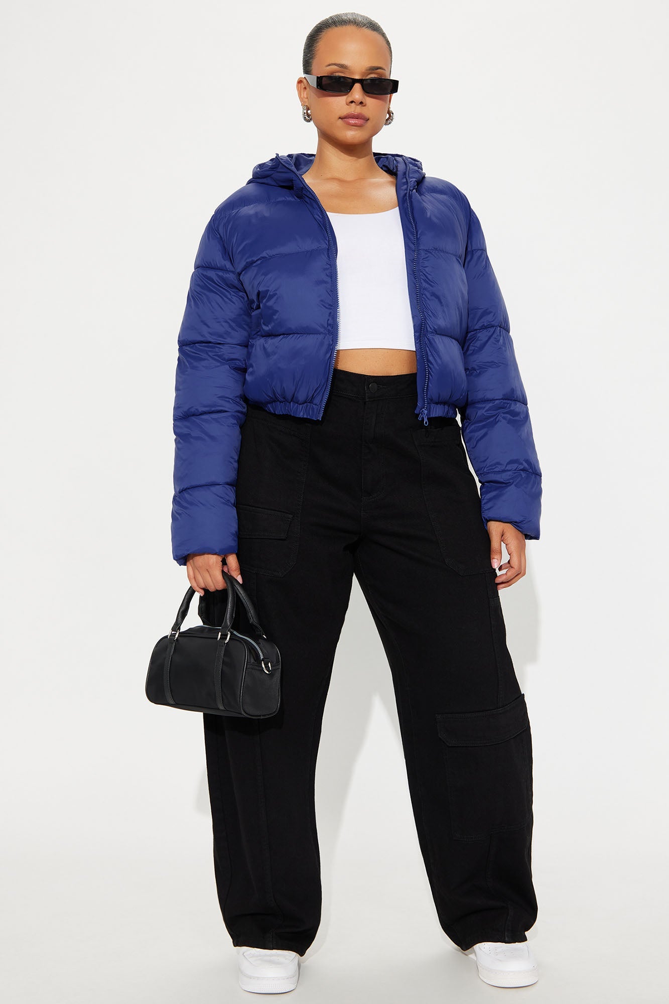 Up And About Puffer Coat - Navy
