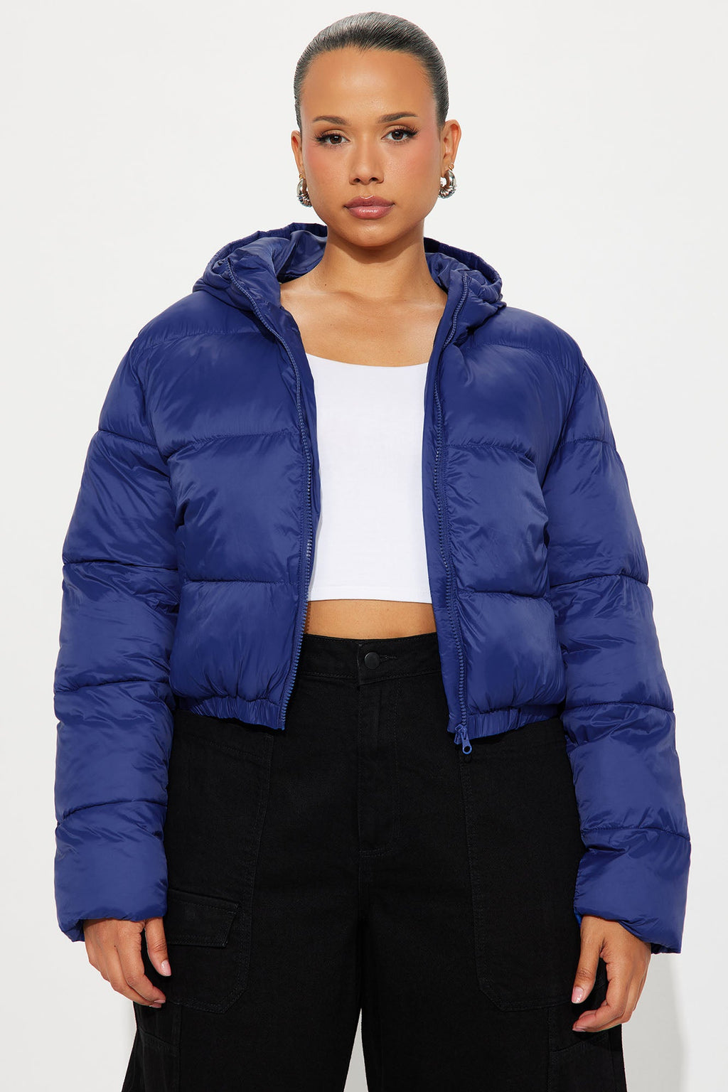 Up And About Puffer Coat - Navy