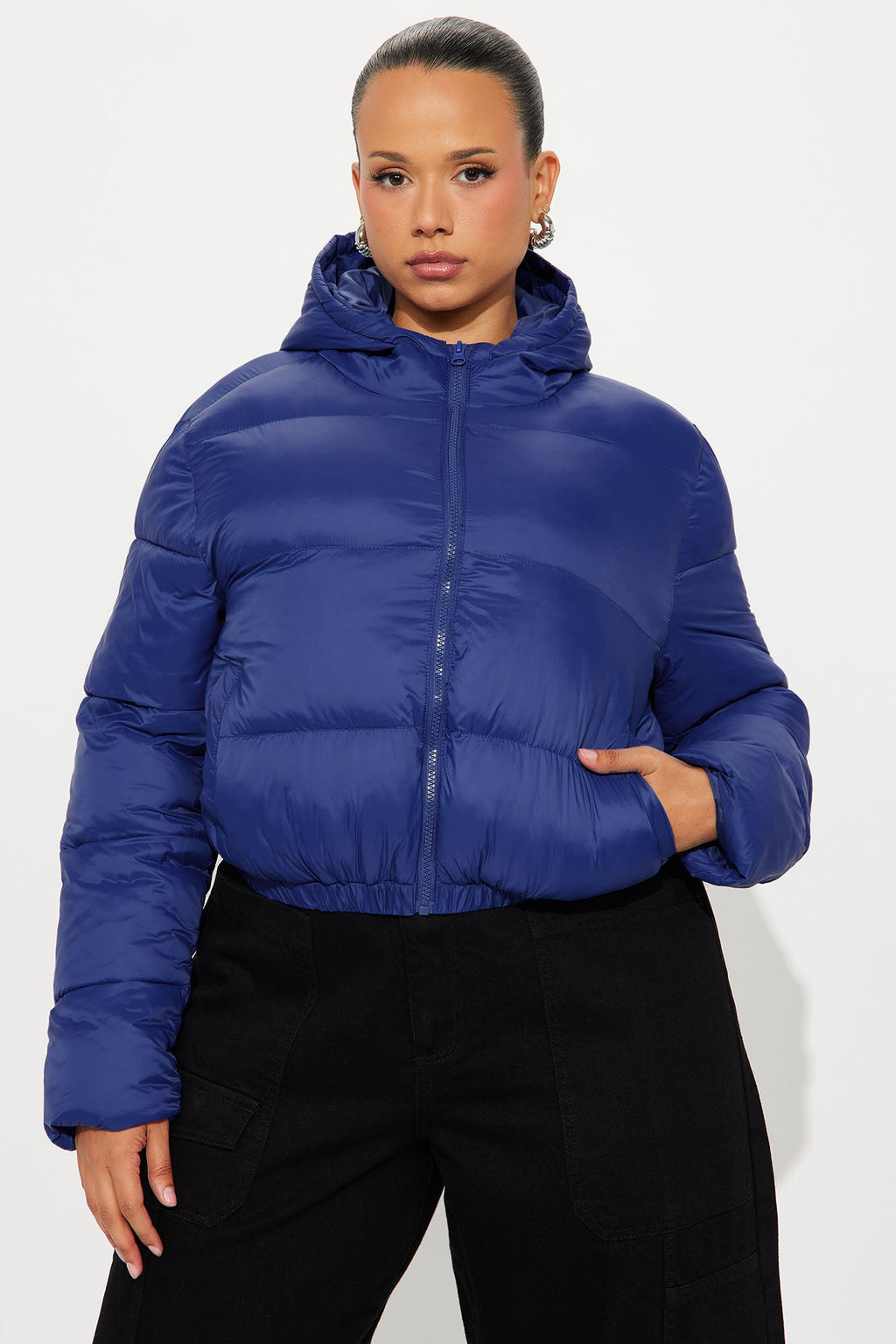 Up And About Puffer Coat - Navy