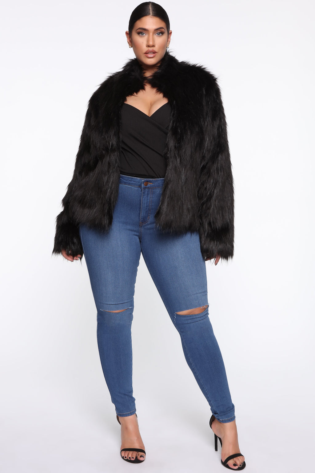 Fernanda Fur Coat - Black