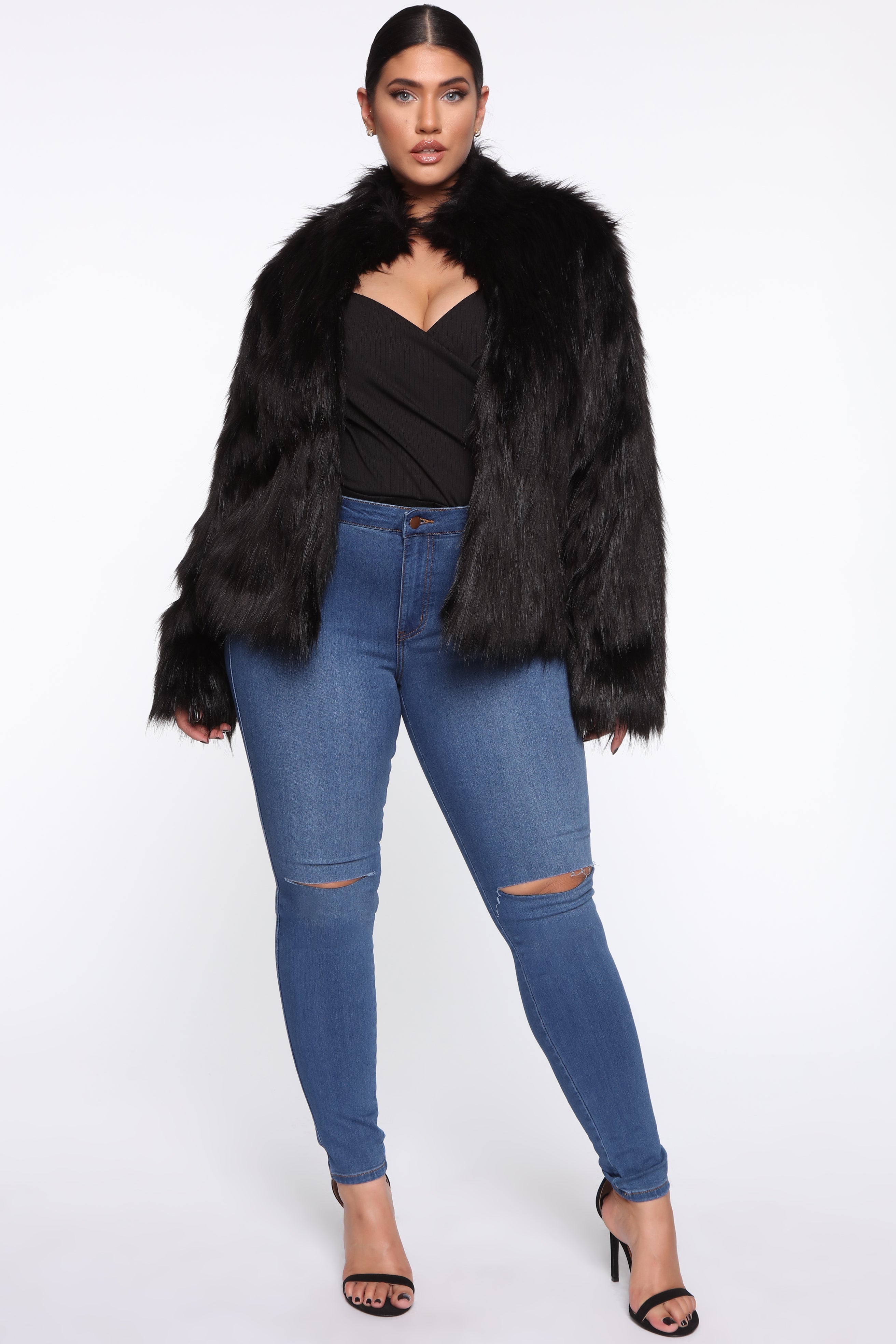 Fernanda Fur Coat - Black