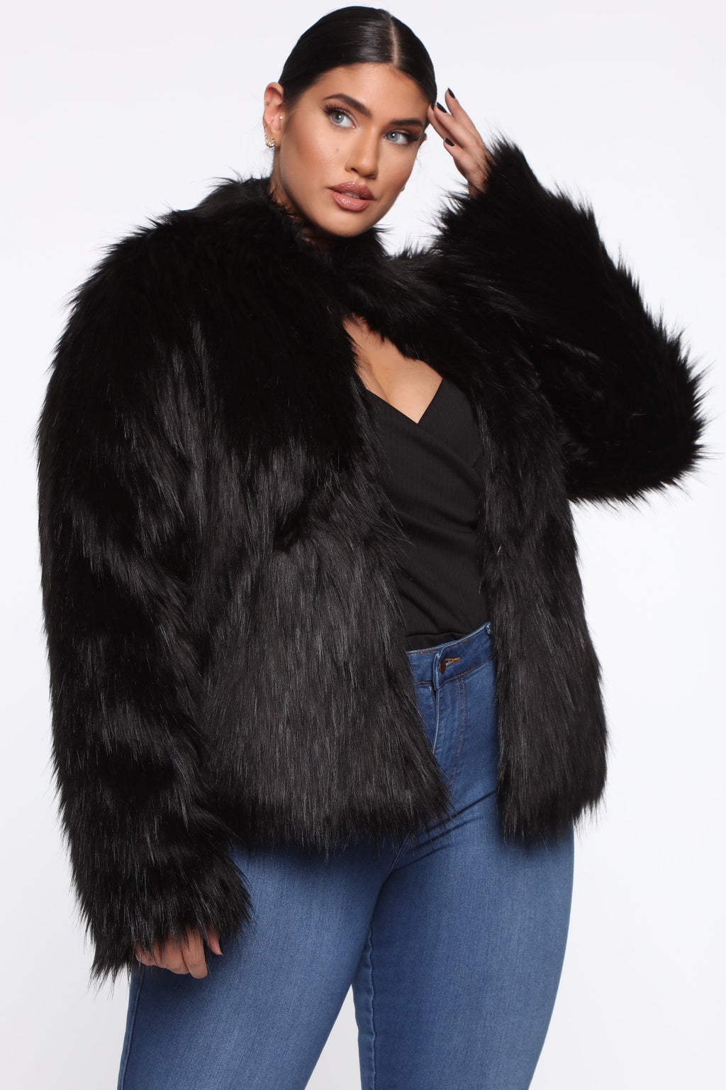 Fernanda Fur Coat - Black