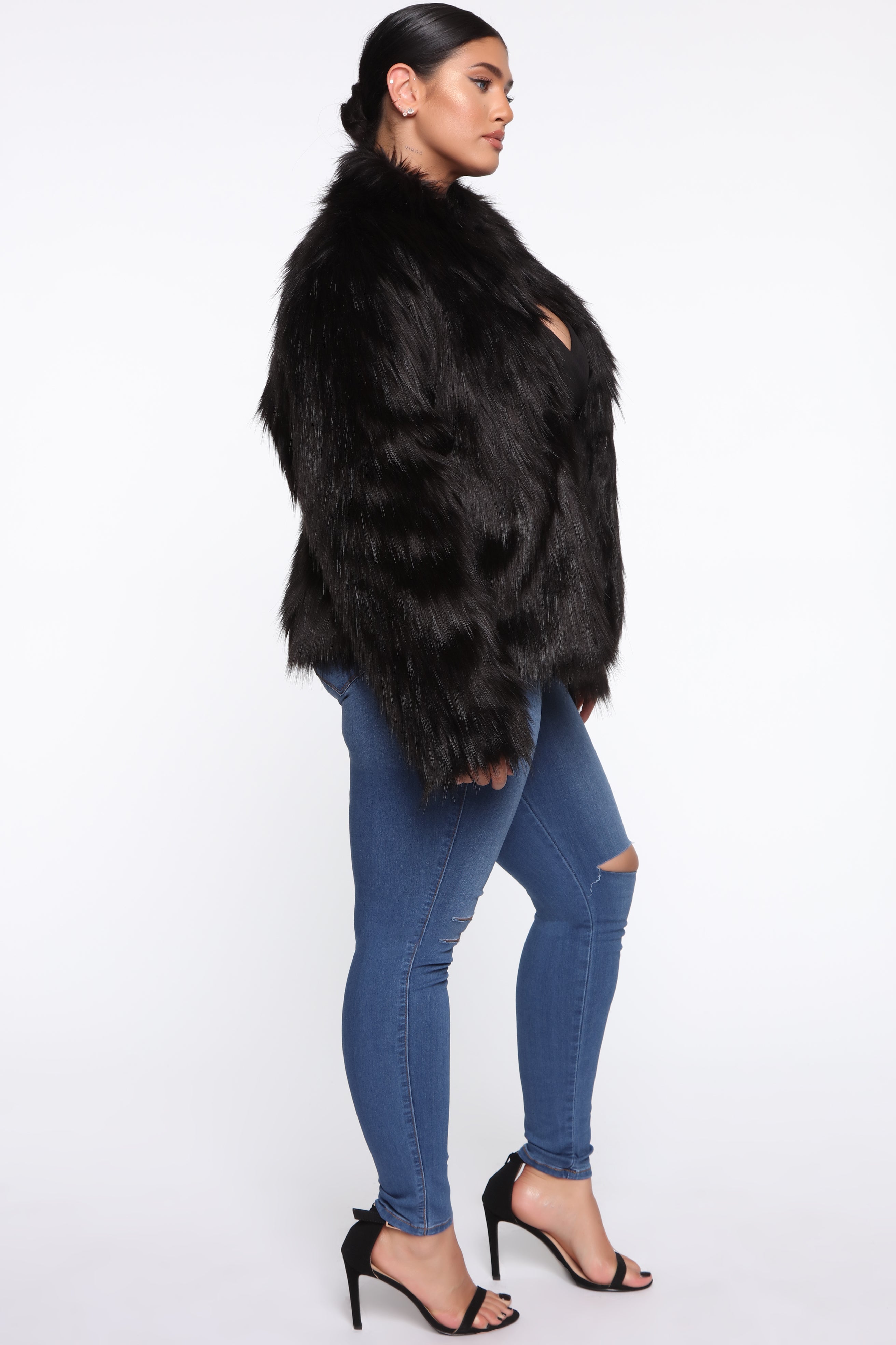 Fernanda Fur Coat - Black