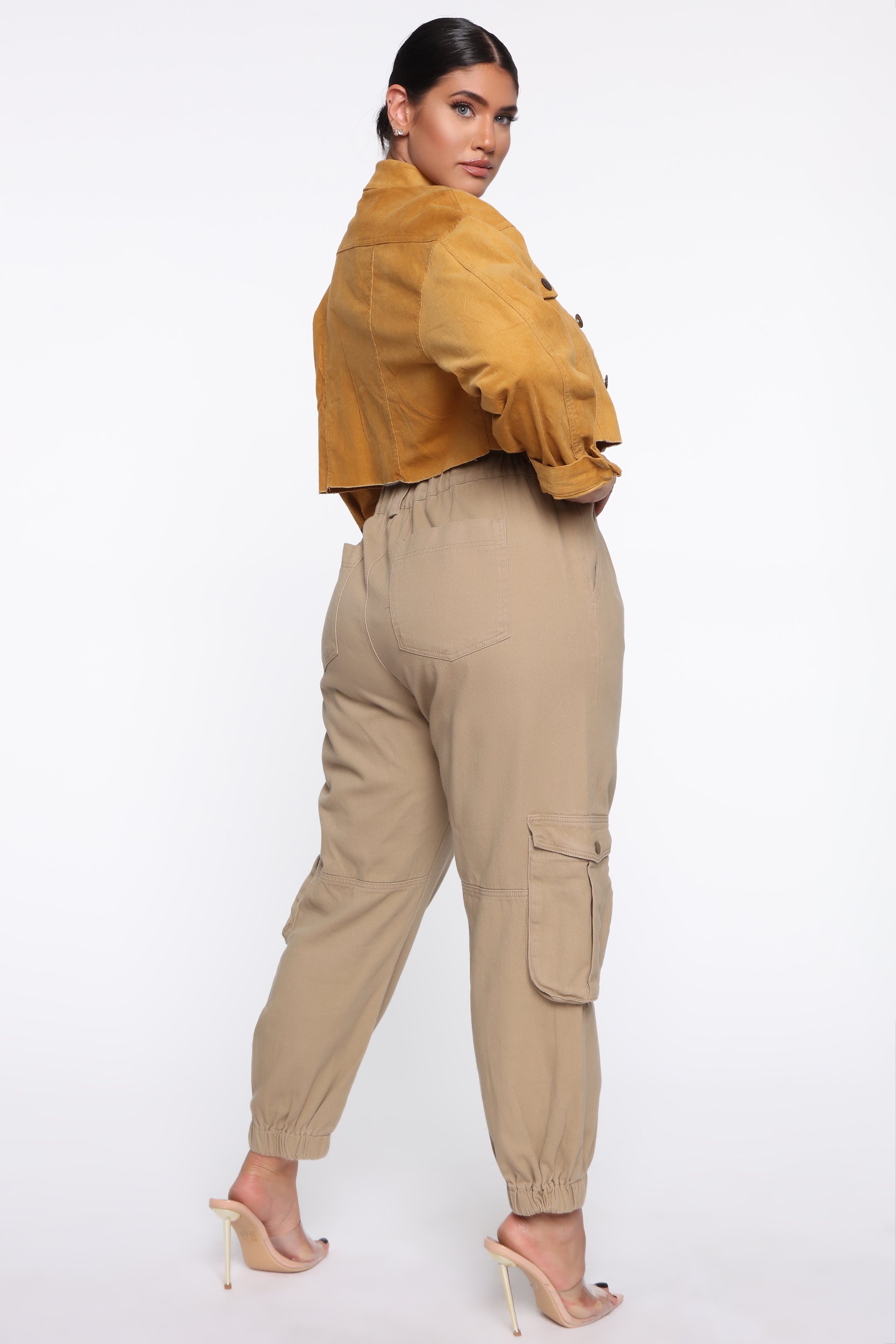 Leslie Cargo Joggers - Khaki