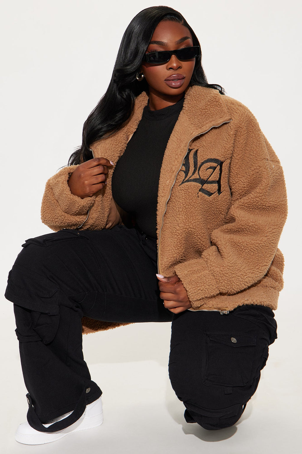 Los Angeles Worldwide Varsity Jacket - Taupe