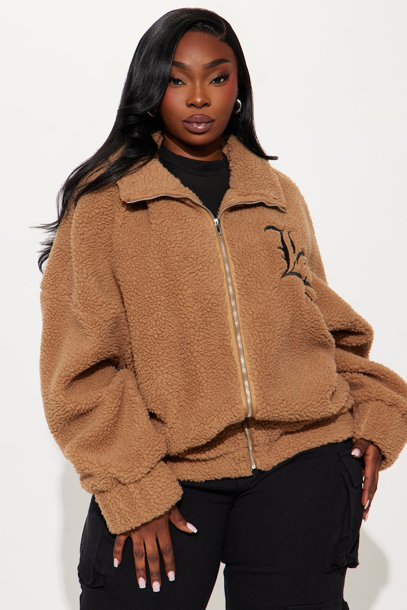 Los Angeles Worldwide Varsity Jacket - Taupe