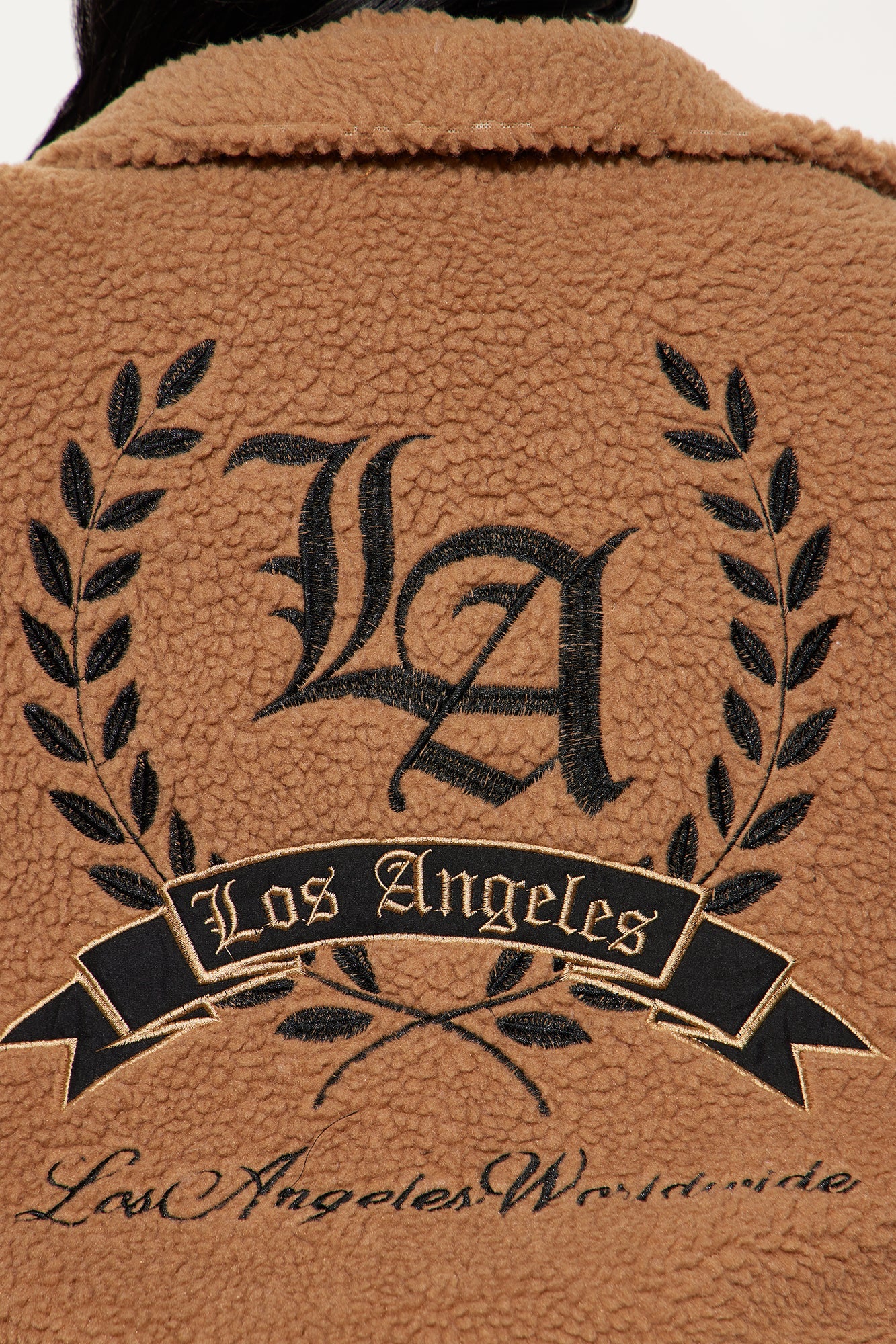 Los Angeles Worldwide Varsity Jacket - Taupe